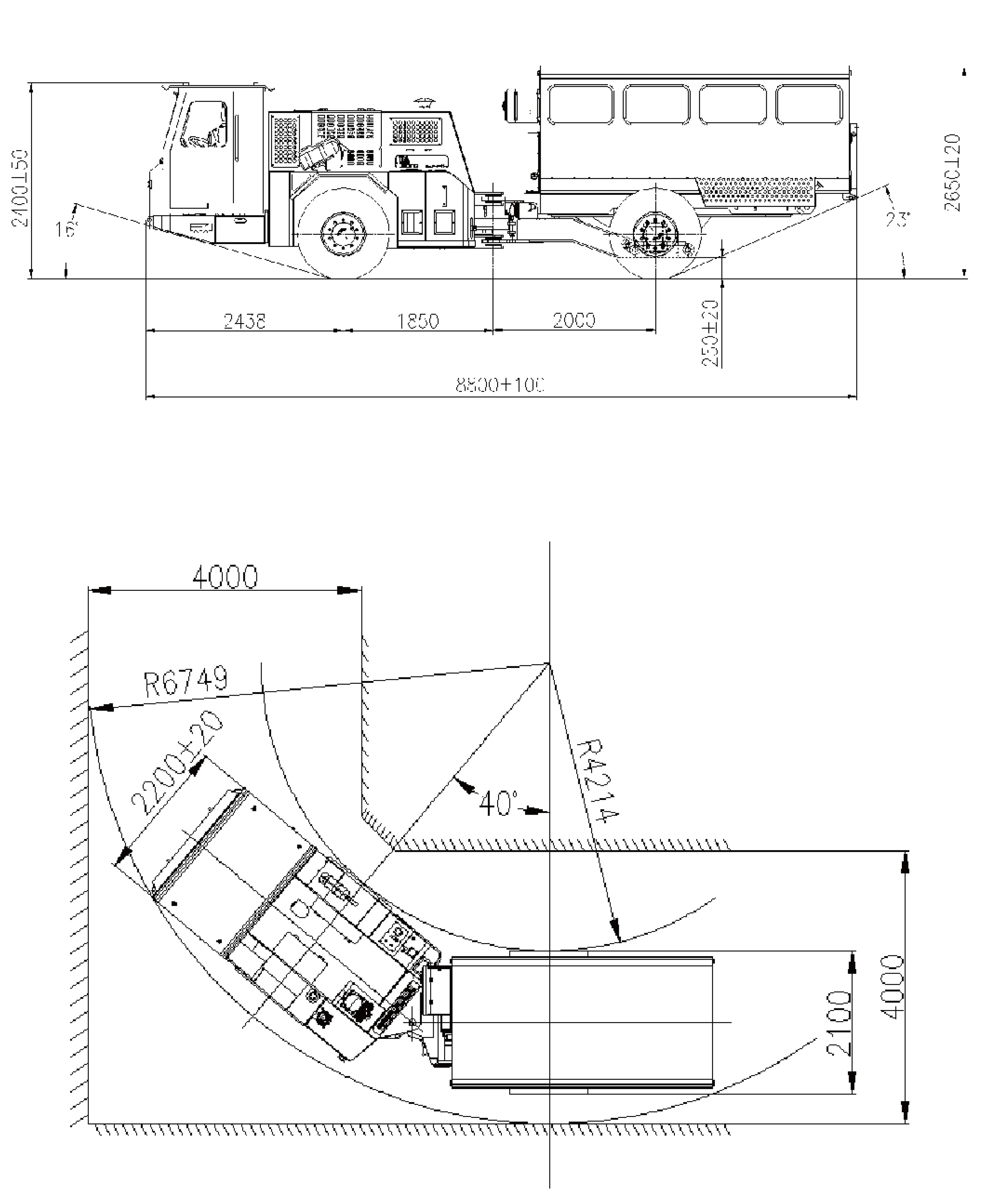 Dimensioni complessive di FUP18