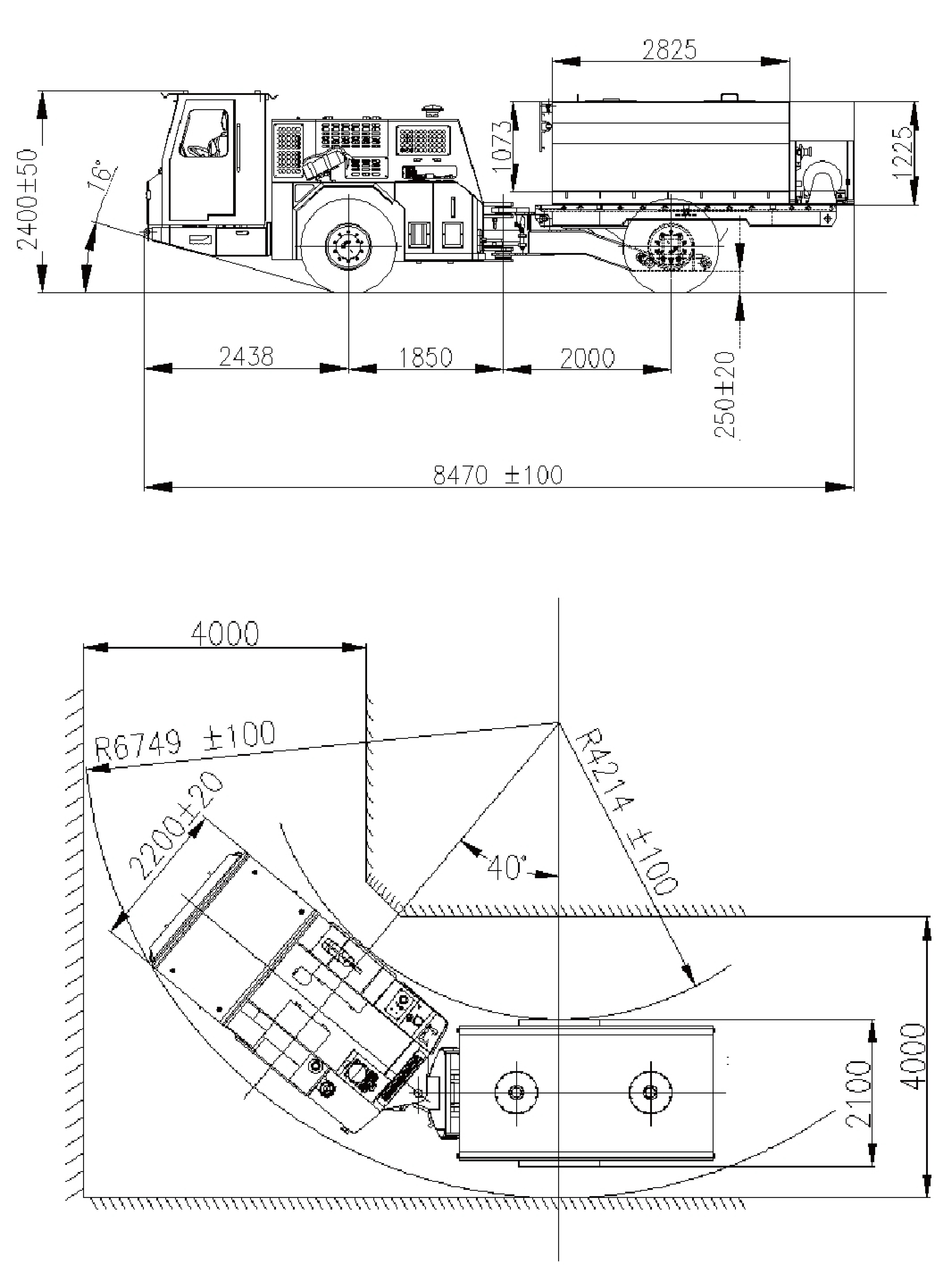 Dimensioni d'ingombro del FUD05